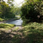 The ford in the river toward the lodge