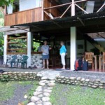 The lodge kitchen and dining area